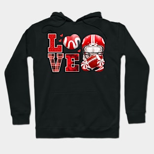 Rugby Ball Love Valentine's Day Hoodie